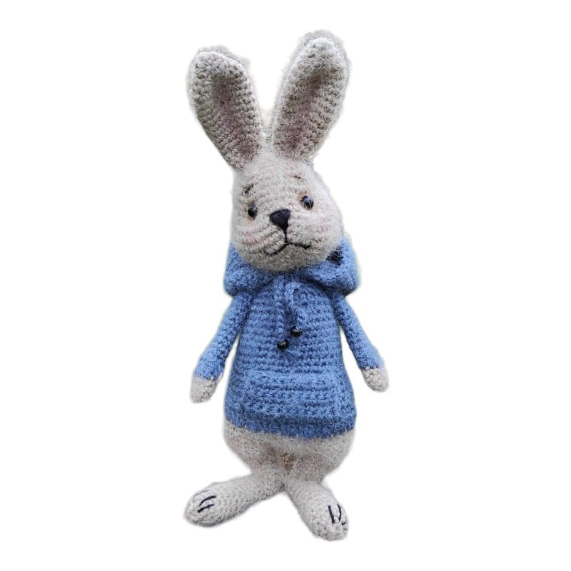 Handmade cute rabbit crochet  soft toy rabbit amigurumi  animals crochet doll - 玩具/玩偶 - 羊毛 多色