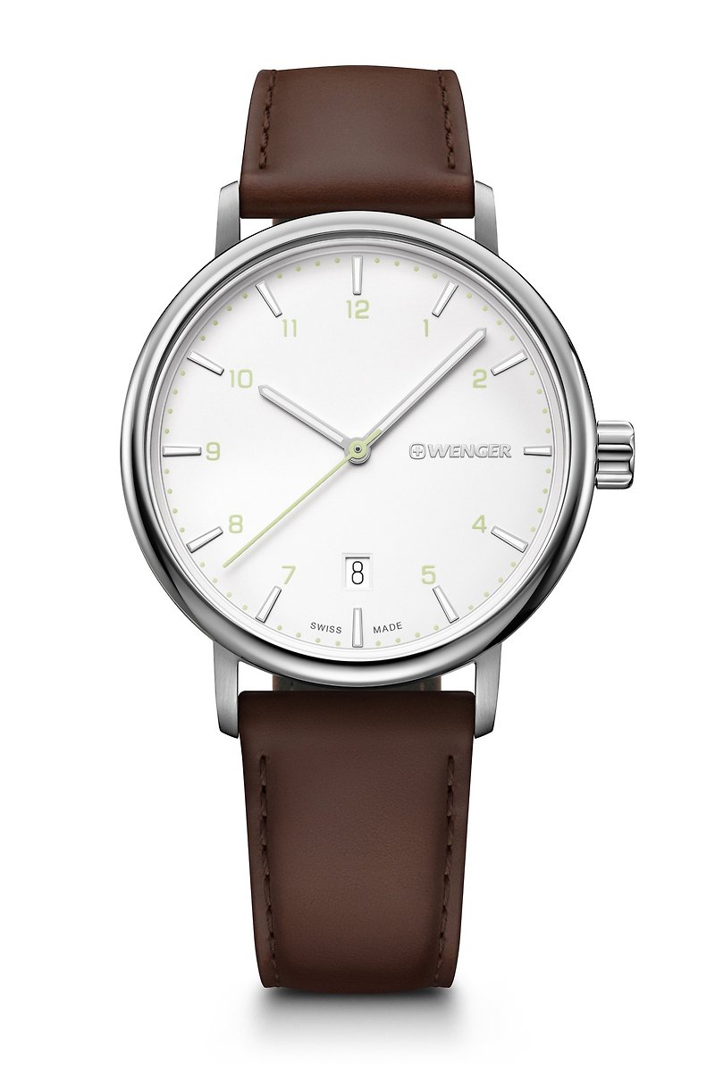 瑞士 Wenger Urban Classic 经典大都会时尚手表 - 男表/中性表 - 不锈钢 白色