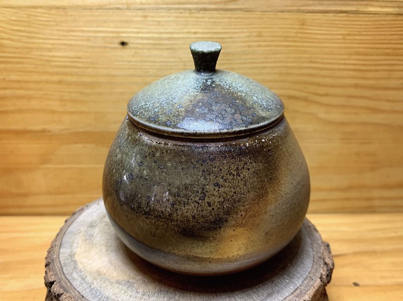 金焰茶仓 l 柴烧 - 茶具/茶杯 - 陶 金色