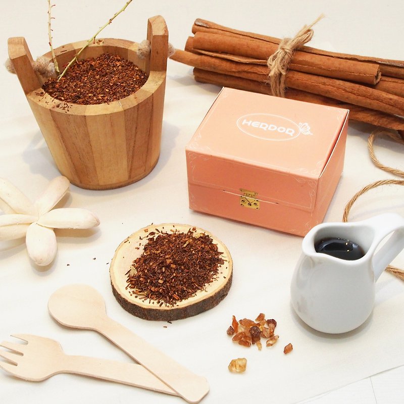 焦糖华尔滋   Rooibos茶   珠宝盒-散茶50g 【HERDOR 花果茶】 - 茶 - 其他材质 橘色