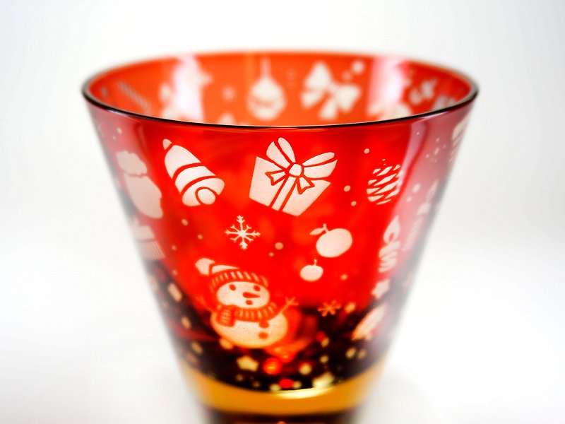 聖夜の贈り物【Xmas Red】 - 茶具/茶杯 - 玻璃 红色