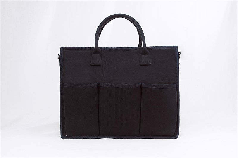 If Not Now When Canvas Bag (Charcoal Black) - 手提包/手提袋 - 环保材料 黑色
