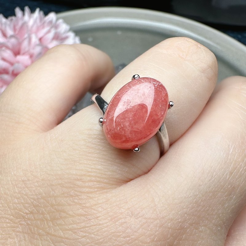 【莫名奇妙杂货店】红纹石 S925银 戒指 - 戒指 - 银 