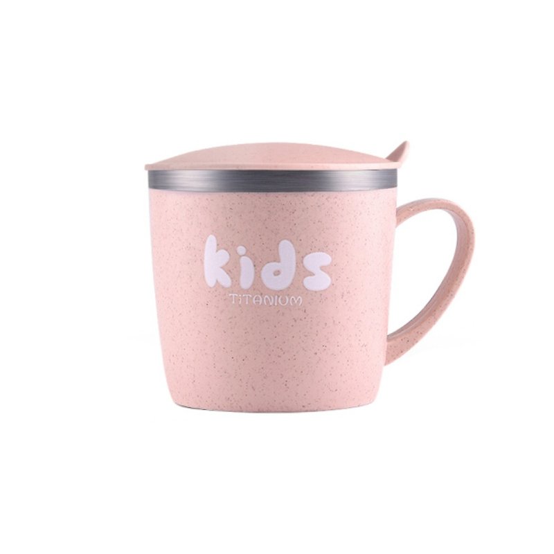 【纯钛微瑕商品】纯钛儿童-水杯 250ml-粉 - 儿童餐具/餐盘 - 其他金属 粉红色