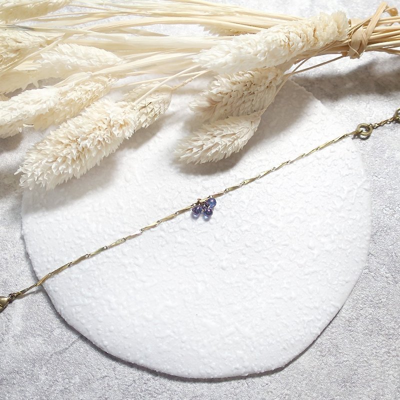 ♦VIIART♦圣诞颂歌-蓝紫♦捷克古董珠黄铜手链 可定制化 - 手链/手环 - 其他金属 紫色