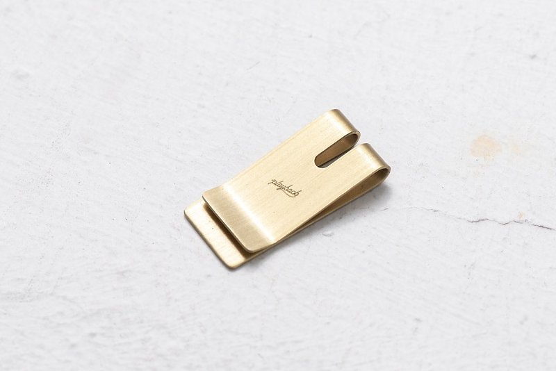 Brass Money Clip 黄铜钱夹－原色 - 名片夹/名片盒 - 其他金属 金色