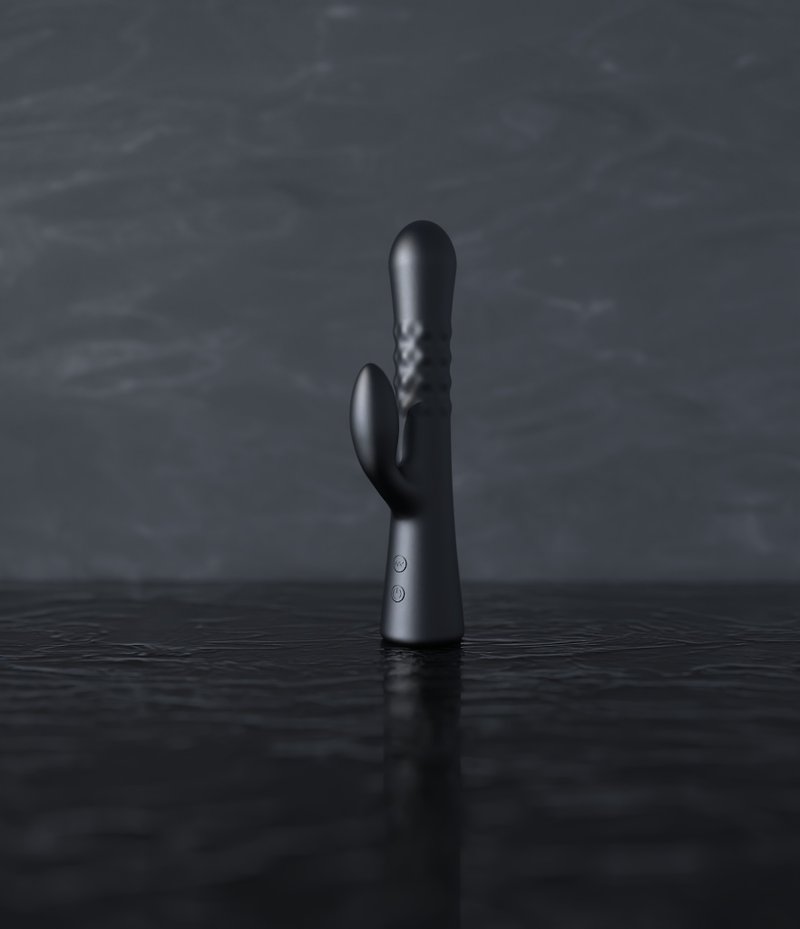 【WINYI】宙斯之王膨胀珠珠按摩棒 - 情趣用品 - 硅胶 黑色