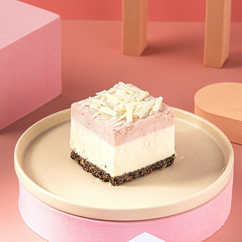 【揪嗨派】草莓奶酪砖2入/盒 (150g*2) - 蛋糕/甜点 - 新鲜食材 
