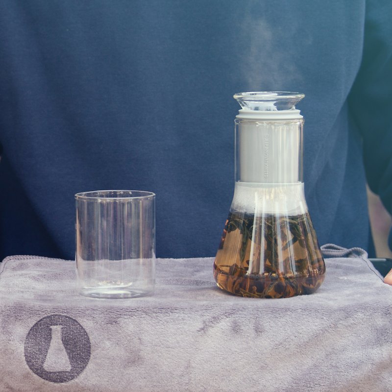 【暖冬好礼】KUNG-FU 化学系 旅行茶具套装 | 碎叶茶适用 - 茶具/茶杯 - 玻璃 透明