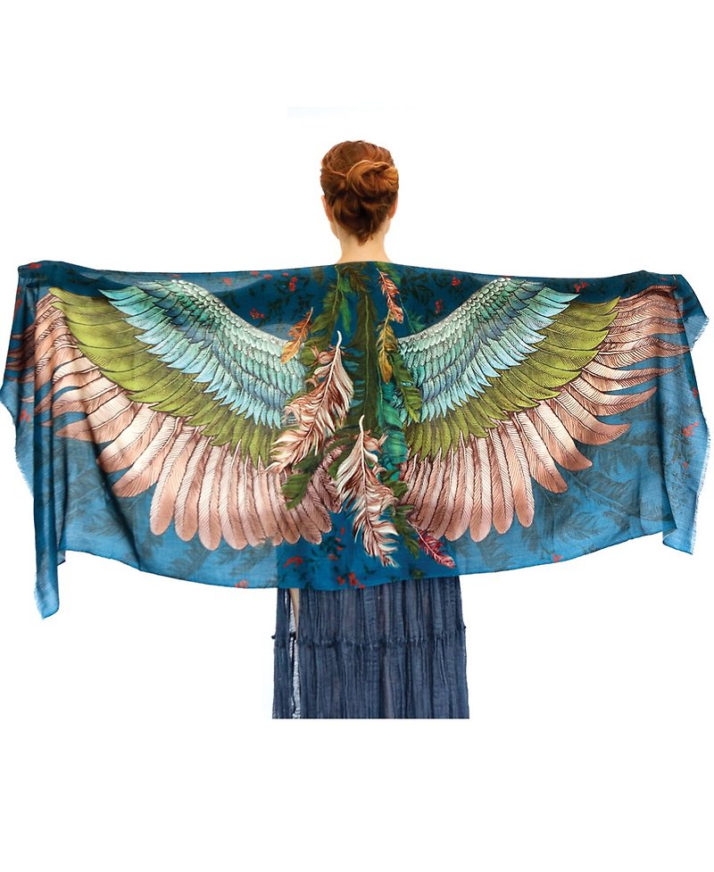 Jasper Wings Scarf - Silk Cashmere - 丝巾 - 其他材质 