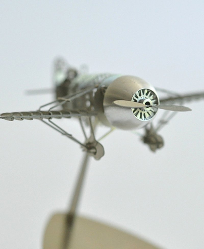 日本Aerobase金属模型飞机GeeBee Racer R-2镍银竞速版(1/160) - 其他 - 其他金属 灰色