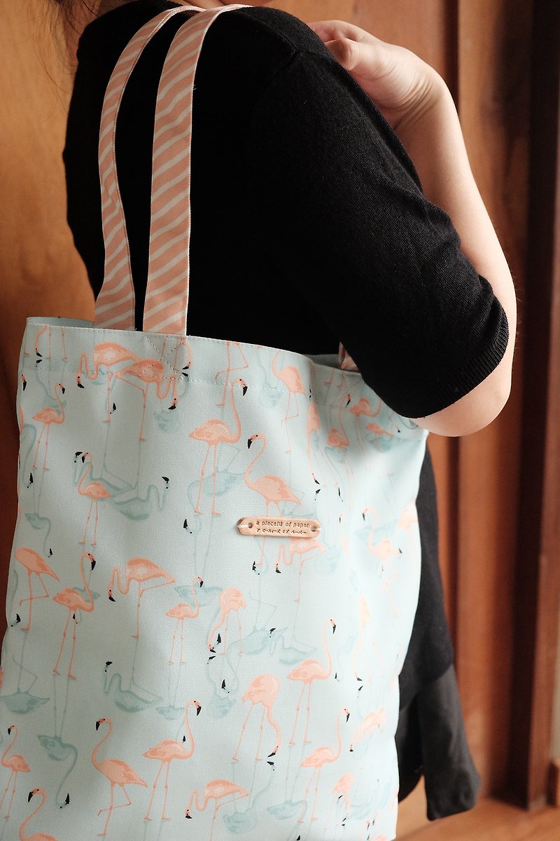 Tote bag : INNOCENT FLAMINGO - 手提包/手提袋 - 聚酯纤维 粉红色