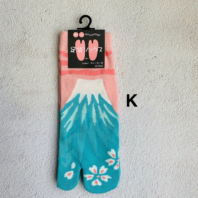 足袋袜 两指袜-K富士山-日本和心WAGOKORO品牌 - 袜子 - 棉．麻 