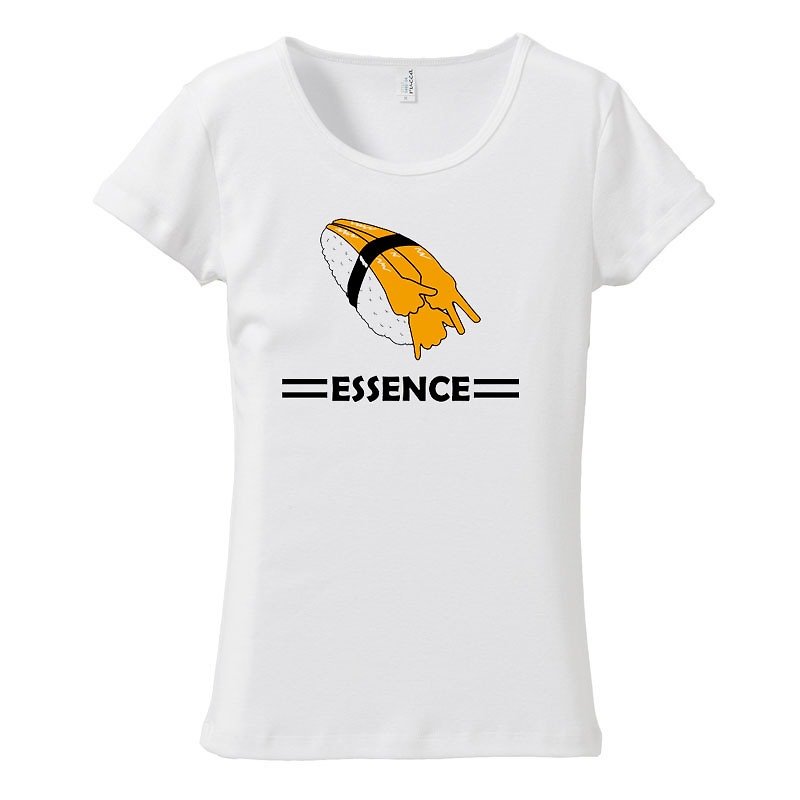 [レディースTシャツ] Essence 3 - 女装 T 恤 - 棉．麻 白色