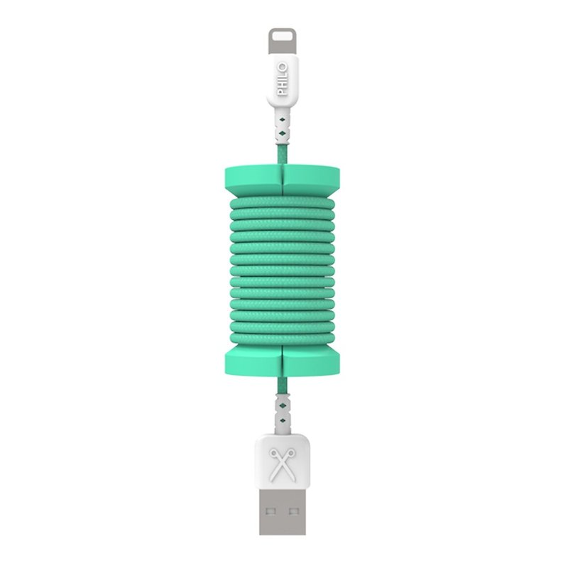意大利PHILO Lightning - USB 缤纷编织传输线 100cm 天蓝8055002390972 - 充电宝/传输线 - 塑料 蓝色