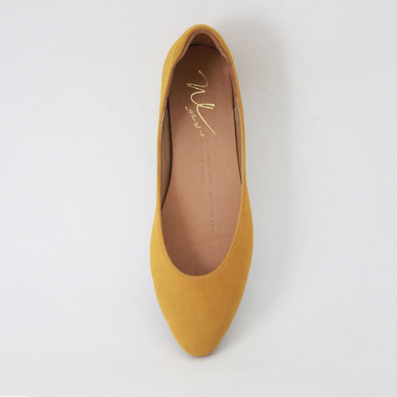 AKi Spicy Mustard (芥黄) Heels | WL - 芭蕾鞋/娃娃鞋 - 真皮 橘色