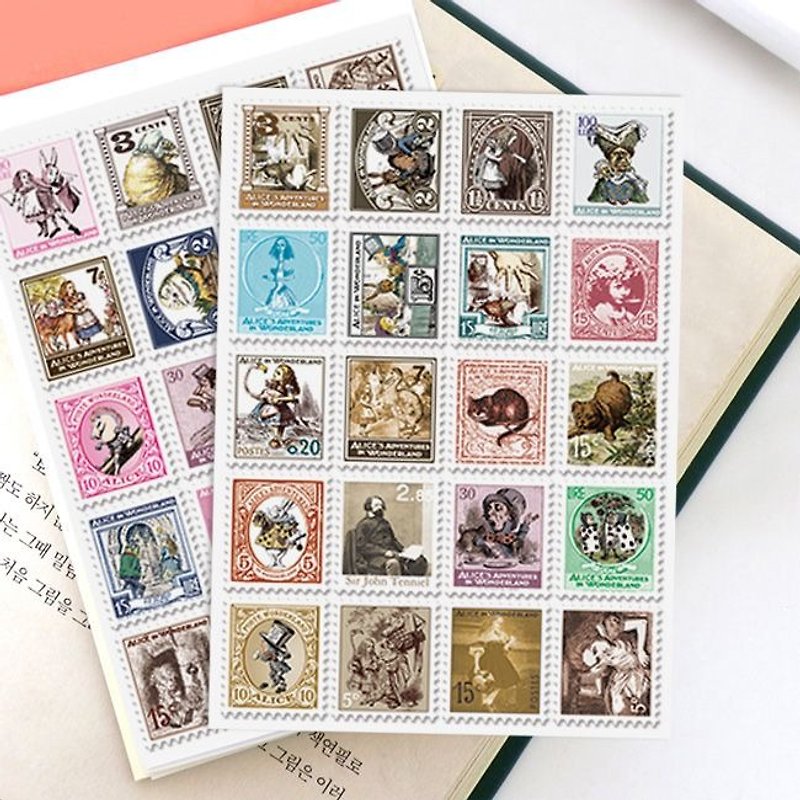 7321 Desgin-授权邮票贴纸组V4-爱丽丝A02,7321-04603 - 贴纸 - 纸 多色