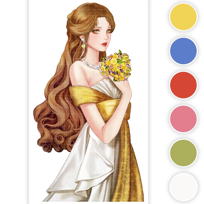 杰西 (6colors) 39 (honne market) 人物贴纸女孩贴纸 blackracoon - 贴纸 - 纸 