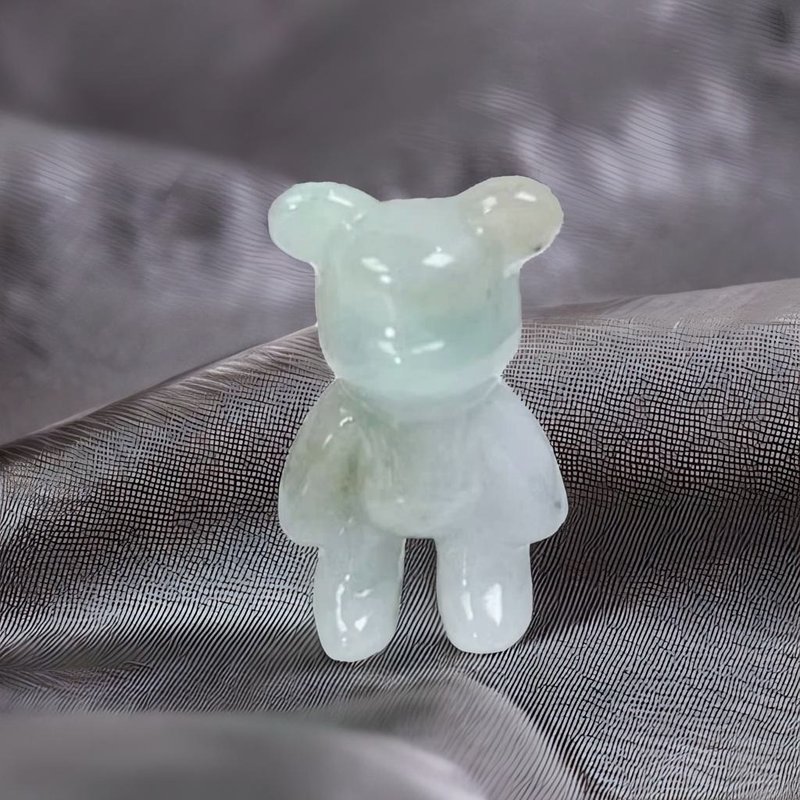 【熊熊玉见你】三彩翡翠可爱小熊项链摆饰|天然缅甸翡翠A货|送礼 - 项链 - 玉石 多色