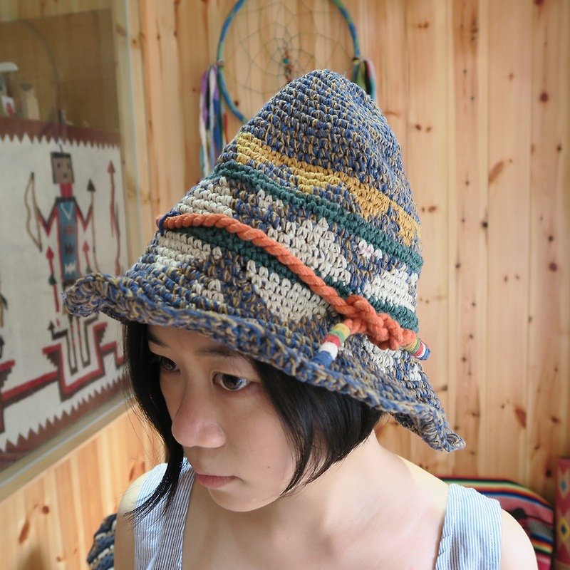【预购中】☼针织三角形图案帽☼(三色) - 帽子 - 棉．麻 多色
