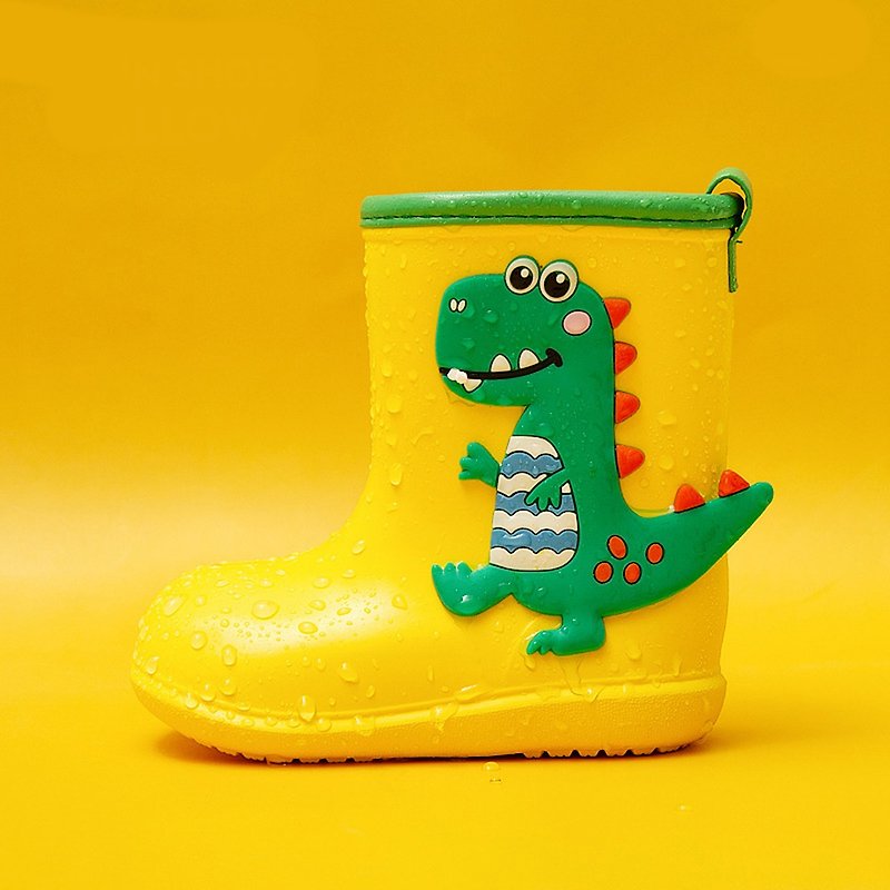 Cheerful Mario 儿童雨鞋-黄色恐龙 - 拖鞋 - 其他材质 