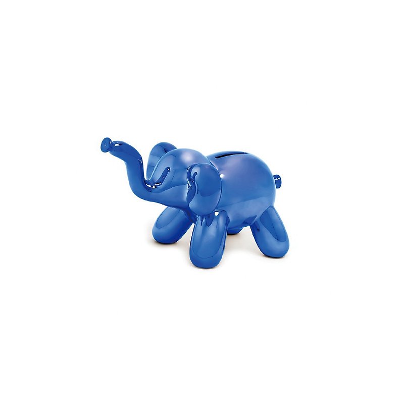 加拿大 Made by Humans 动物造型存钱筒 - 小象 (蓝色) - 小 - 玩偶/公仔 - 陶 蓝色