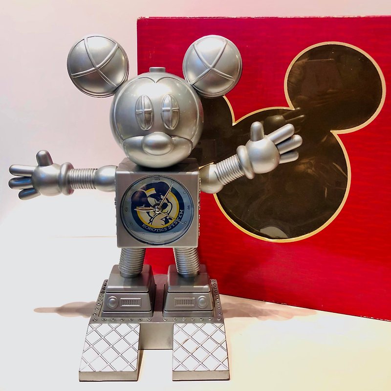 古董老物  Disney银灰色立体米老鼠机器人造型时钟 - 时钟/闹钟 - 塑料 灰色