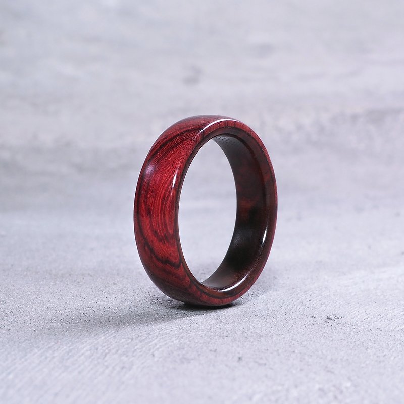 Classic wooden ring Rosewood x Siamese rosewood - 戒指 - 木头 