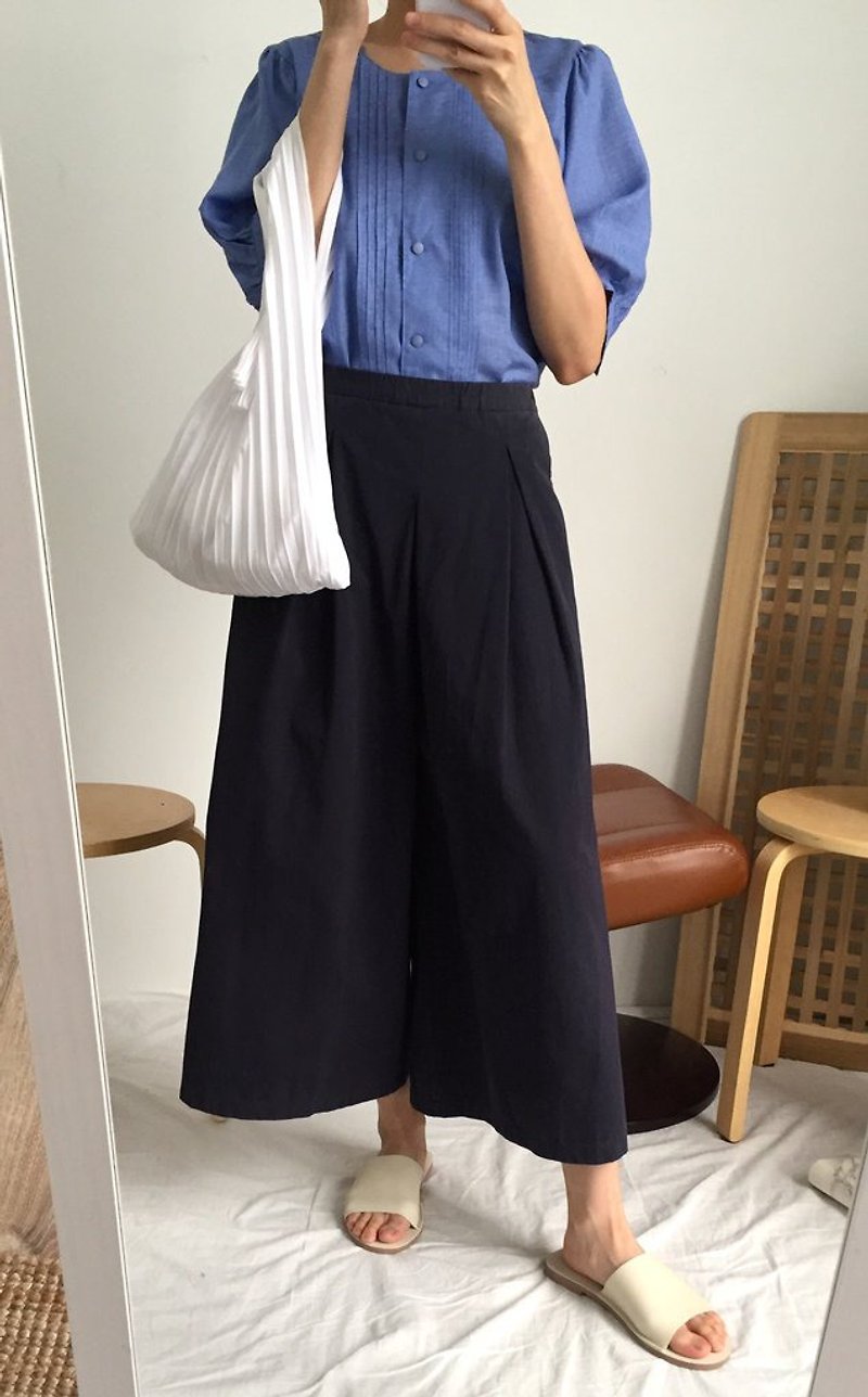 ANTONIA BLOUSE  *JAPANESE VINTAGE - 女装衬衫 - 其他人造纤维 蓝色