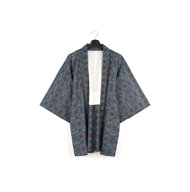 Back to Green-日本带回羽织 扇子拼接 /vintage kimono - 女装休闲/机能外套 - 丝．绢 
