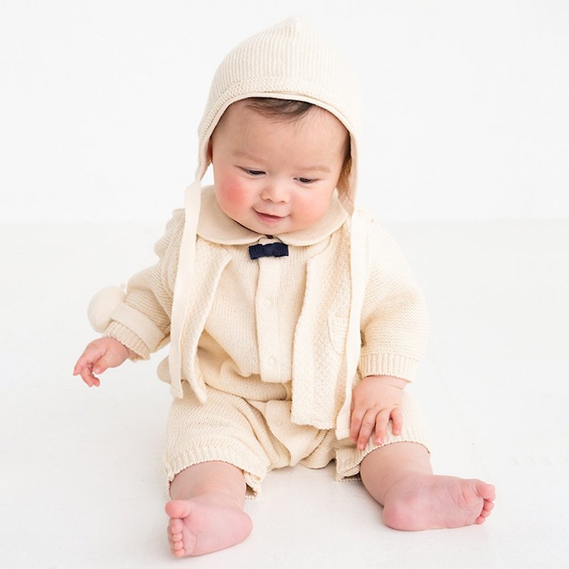 【NEW!!】Y-1391 100%オーガニックコットン ニットボンネット 日本製 - 婴儿帽/发带 - 棉．麻 粉红色