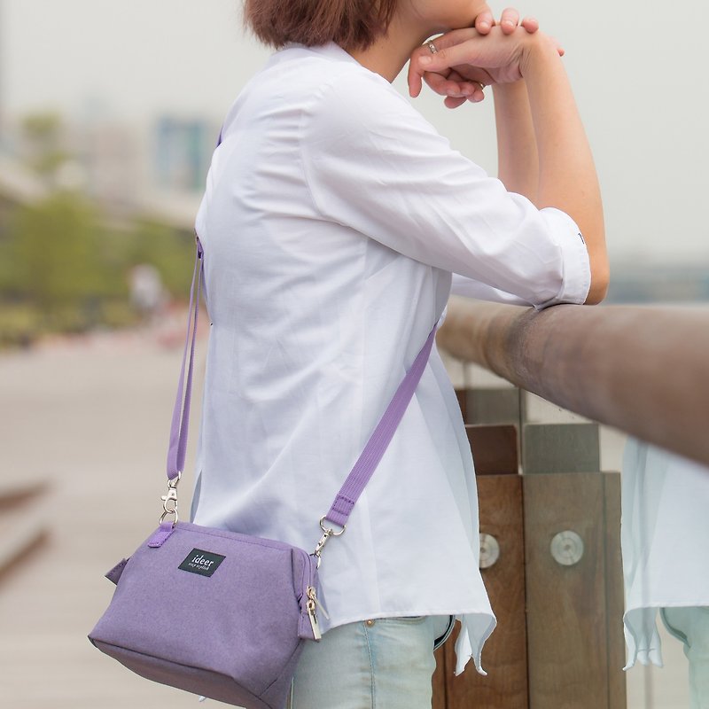 【转运来】CARO简约薰衣草紫色侧背包中包两用微单相机包 - 相机包/相机袋 - 其他材质 紫色