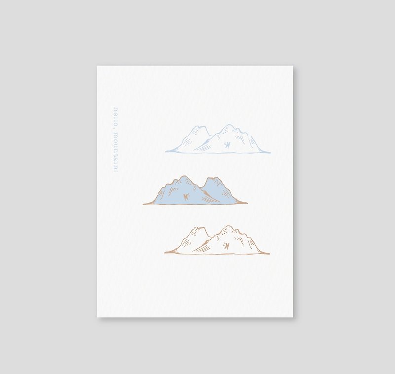 sybil-ho  Hello, mountain!  凸版印刷迷你卡 蓝色款 - 卡片/明信片 - 纸 蓝色