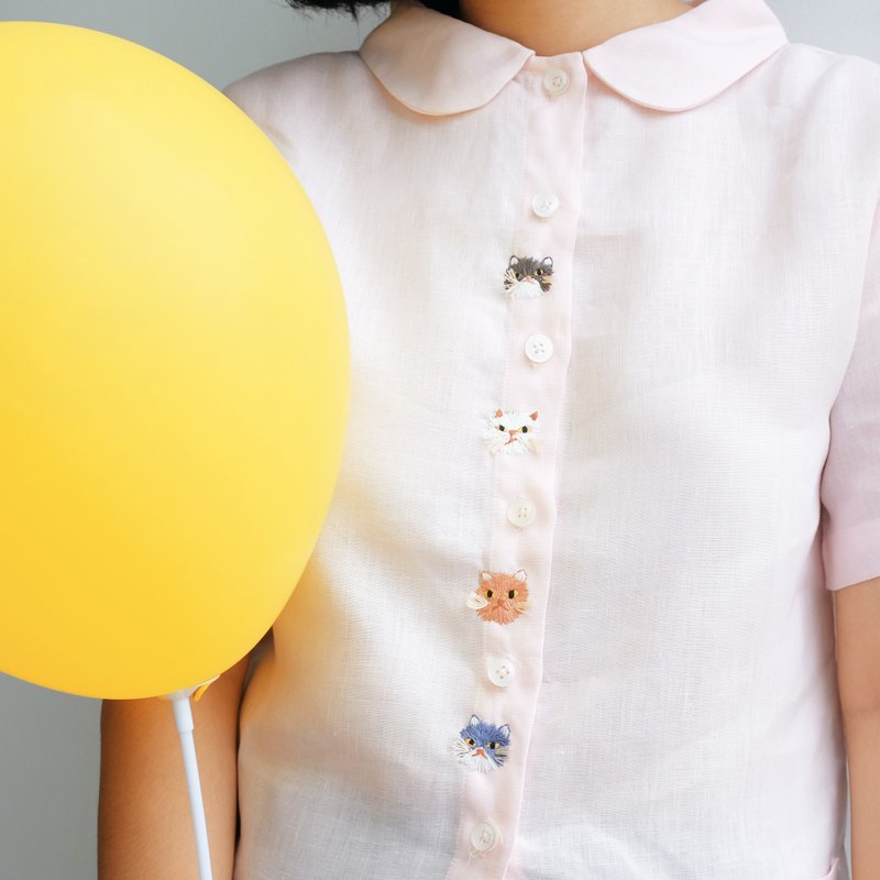 纸 女装上衣 粉红色 - HAPPY CAT SHIRT