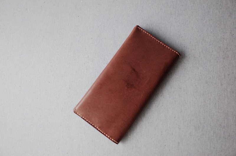 【 岁末福利优惠 】 折版极简长夹 有拉链   七折 - 皮夹/钱包 - 真皮 咖啡色