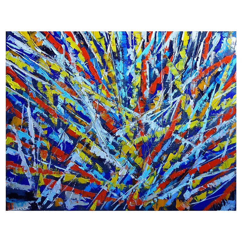 Abstract Galaxy Painting Oil Landscape Original Art Artwork Impasto Canvas Art - 海报/装饰画/版画 - 其他材质 多色