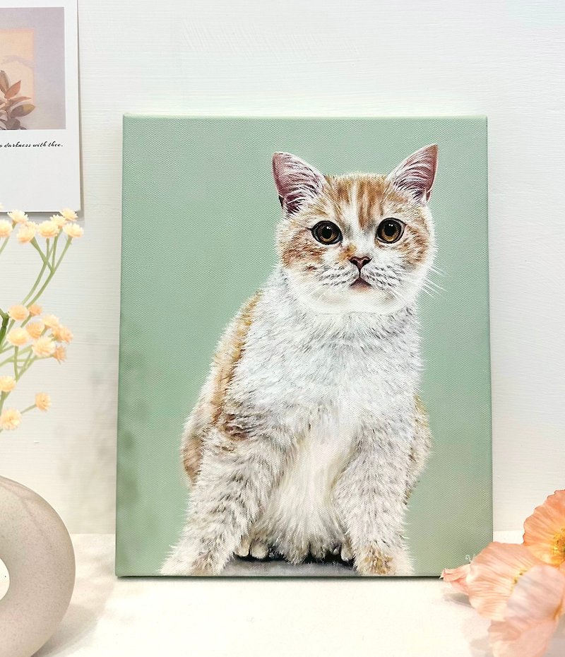 精致宠物定制画22*27cm 手绘 宠物肖像 油画 送礼 - 订制画像 - 棉．麻 