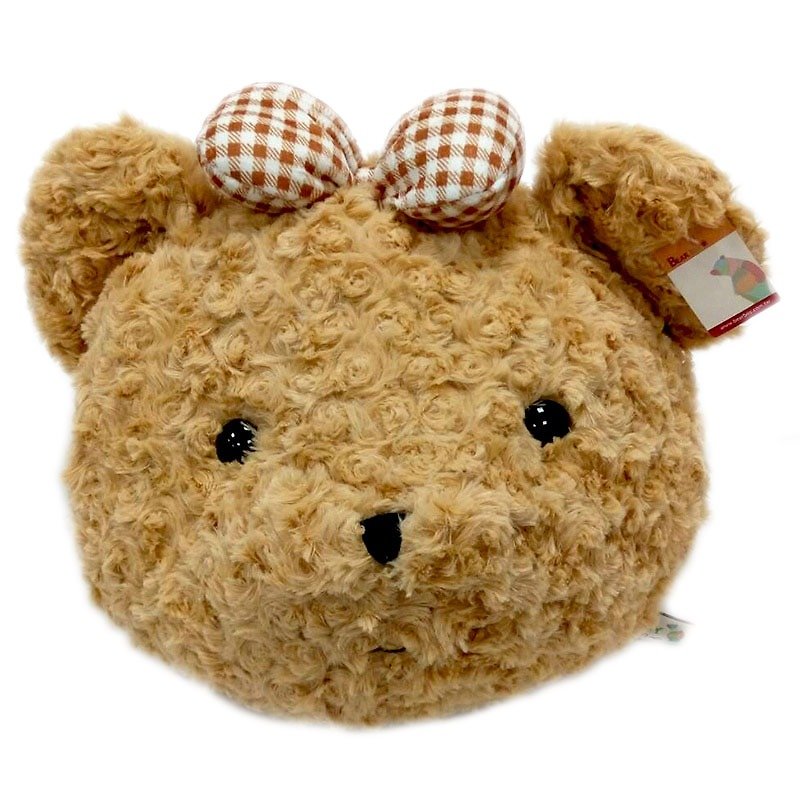 【BEAR BOY】可爱熊暖手头型两用枕-女熊 - 枕头/抱枕 - 其他材质 