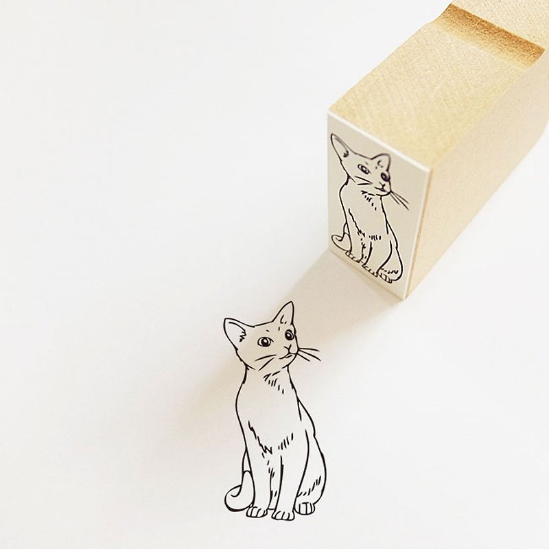 ラバースタンプ　ロシアン猫 - 印章/印台 - 橡胶 透明