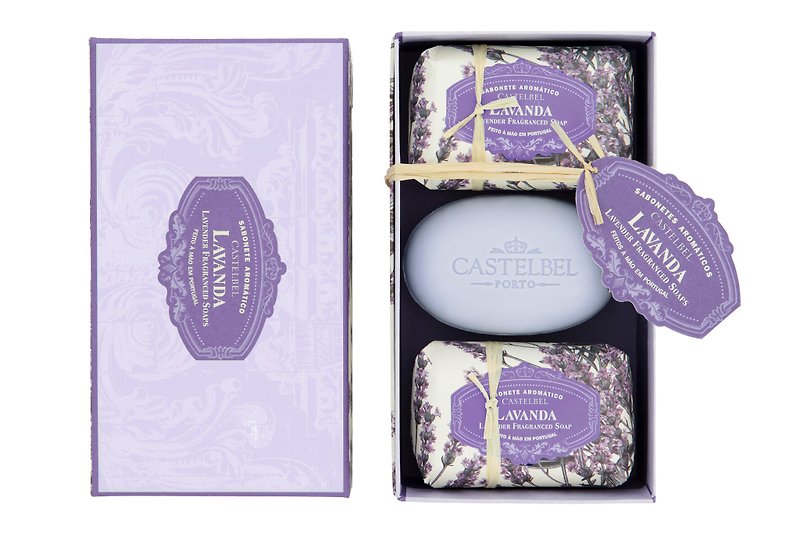 CASTELBEL PORTO 纯真系列 薰衣草香氛皂礼盒 3x150g - 肥皂/手工皂 - 其他材质 紫色