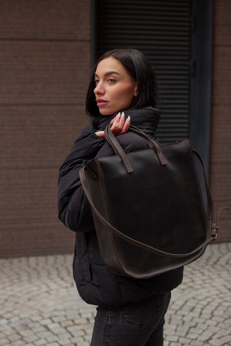 Leather crossbody bag, leather purse, cross body bag - 手提包/手提袋 - 真皮 多色