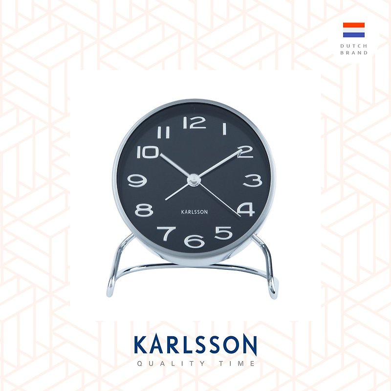 荷兰Karlsson, Alarm Clock Classical numbers black - 时钟/闹钟 - 其他金属 黑色