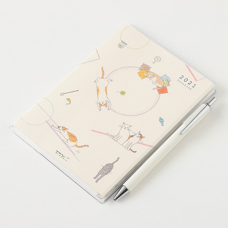 MIDORI Pocket Diary 2021手帐(月双周)A6小猫咪 - 笔记本/手帐 - 纸 多色