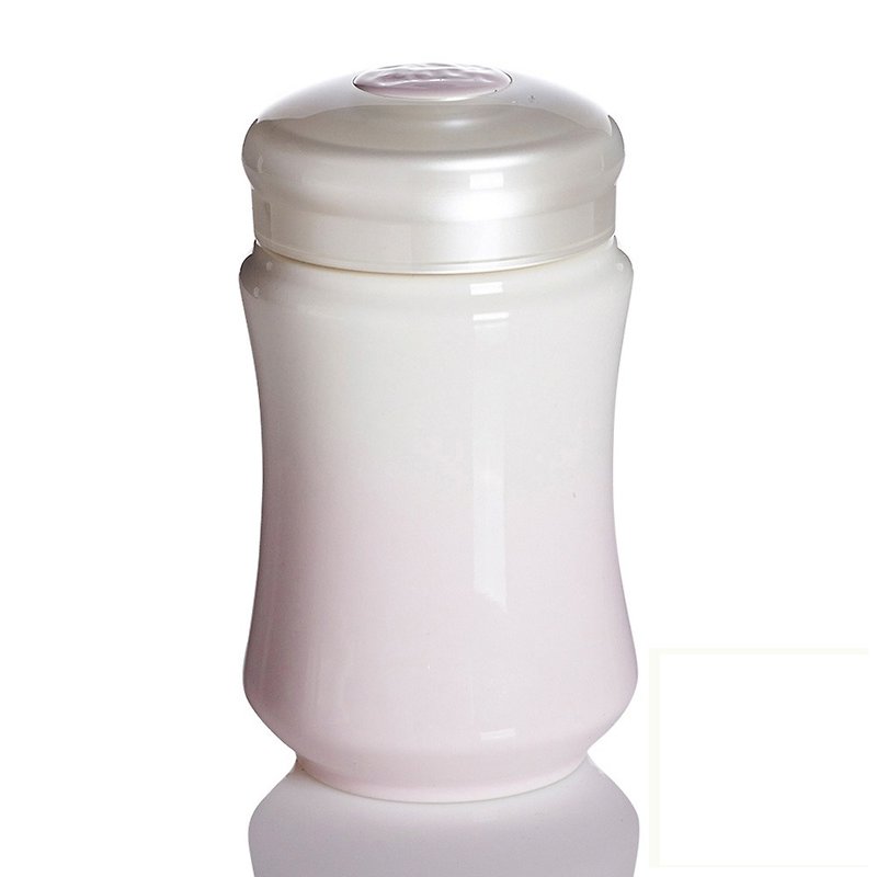 干唐轩活瓷-微笑曲线随身杯 / 小 / 单层 / 白粉红 - 茶具/茶杯 - 瓷 