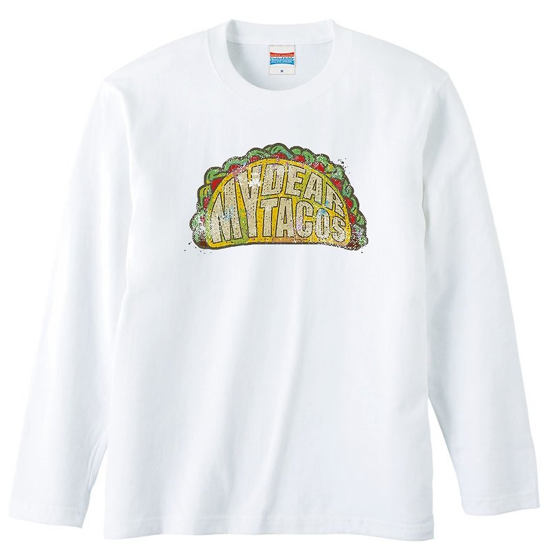 Long sleeve T shirt / My dear the tacos - 男装上衣/T 恤 - 棉．麻 白色