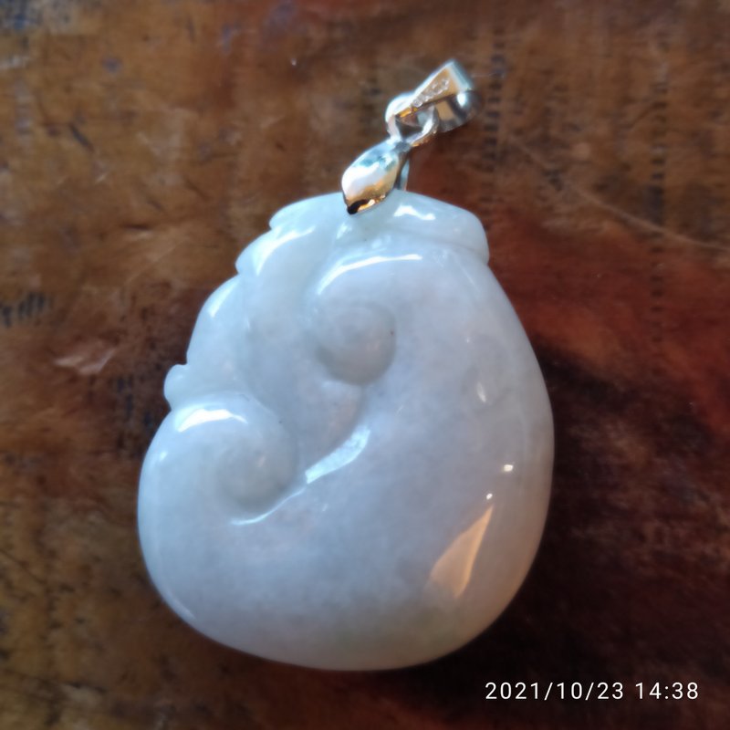 缅甸白底青花玉吊咀 - 其他 - 玉石 