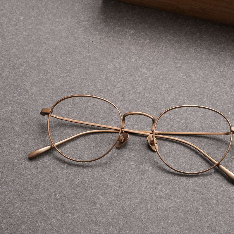 超热卖纯钛金属框 钛金属鼻垫 雾金 高延展性轻量镜框 可加购夹片 - 眼镜/眼镜框 - 其他金属 金色