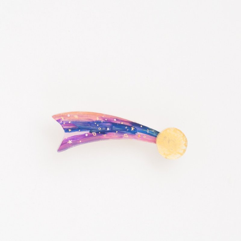 絵のブローチ【星】 - 胸针 - 压克力 紫色