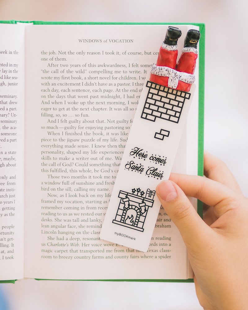 Santa bookmark from authentic MYBOOKMARK - 书签 - 粘土 红色