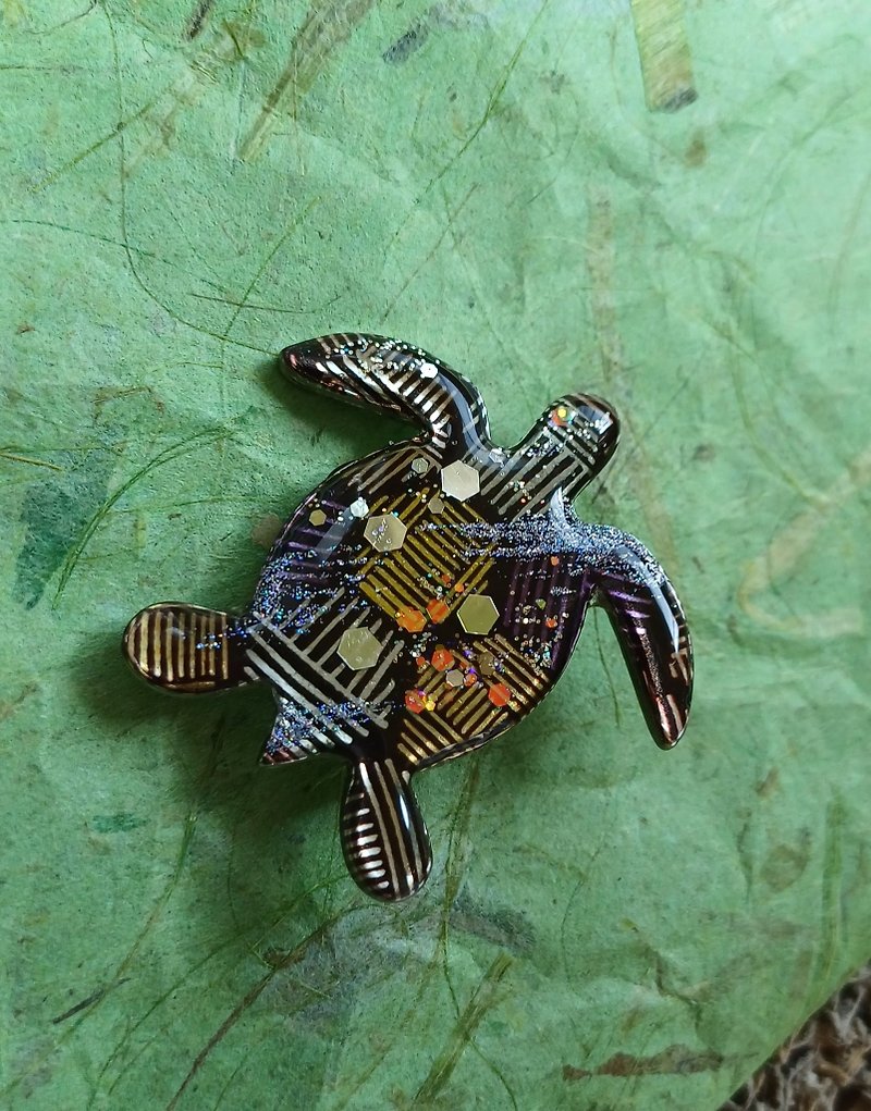 海龟胸针 - 胸针 - 其他金属 